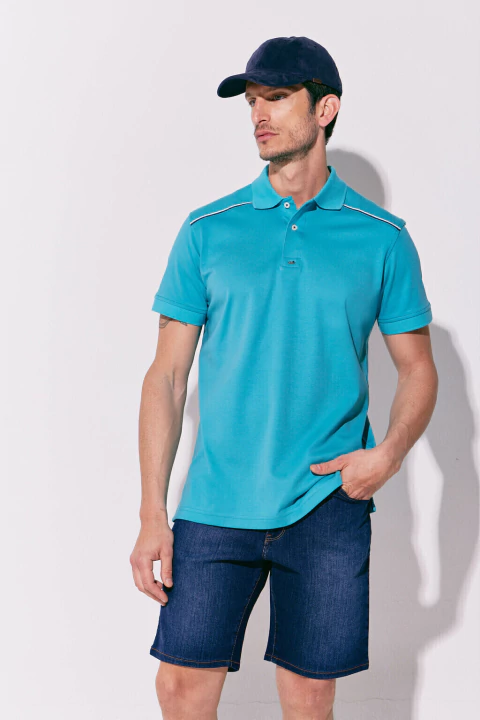 Chomba Interlock Pima Hombrera Ribb Petroleo