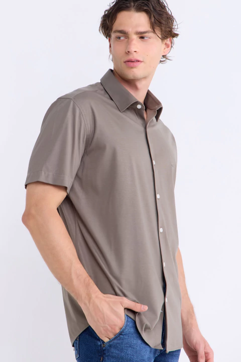 Camisa Tecno Manga Corta Vader Visón - comprar online