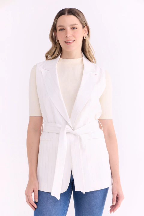 Chaleco Sastre Jasmine Off-White - comprar online