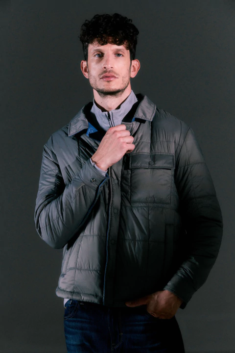 Campera Reversible Siames Gris Azul - comprar online