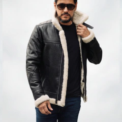 Image of Abrigo WOOL - Negro - Lana Blanca - (copia)