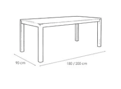 MESA COMEDOR GUATAMBÚ PUNTAS RECTAS - La Campiña de Funes