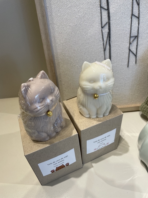 VELA GATO MICHI mediano con caja - comprar online