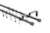 Barral Doble Extensible Acero Cortinas de Ventana 1,2 A 2,20m - comprar online