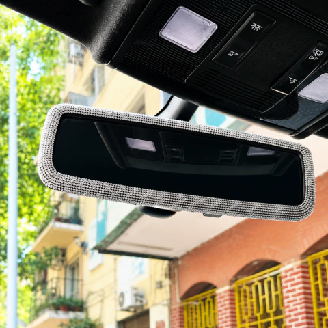CUBRE ESPEJO RETROVISOR CON BRILLOS en internet