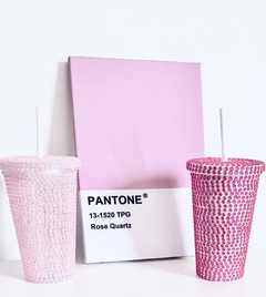 ♥♥VASO CON BRILLOS GLAM