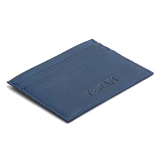 BILLETERA TARJETERO NATURAL AZUL