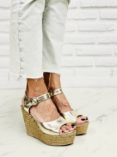 Sandalia Retro Classic Platino - OUTLET en internet