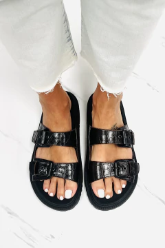 Sandalia Birk Croco Choco - tienda online