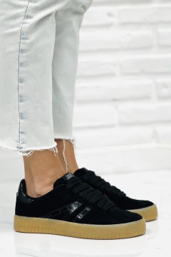 Zapatilla Rebel Mid Vegan Croco Black - comprar online