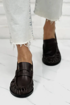 Mocassino Choco Leather - Jane Jones