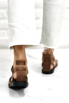 Sandalias Franciscanas Flat Choco - Jane Jones