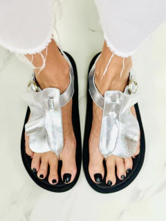 Sandalia Spring Collins Silver - Jane Jones