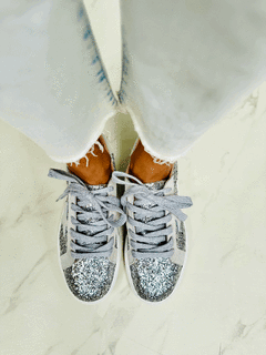 Zapatilla Stardust Glitter Silver - Jane Jones