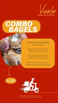 Promo Bagel rellenos x 6 unidades en internet