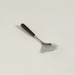 Cuchara Dentada para Ensalada Plateada y Negro - Trendy Corner