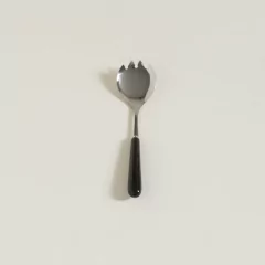 Cuchara Dentada para Ensalada Plateada y Negro en internet