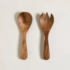 Cubiertos para ensalada en Madera de Acacia - Trendy Corner