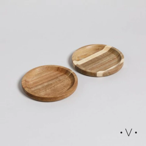 Set x 2 Bandejitas Vassa de Acacia Redonda - comprar online