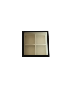 Caja de Te - Organizador Saquitos - 4 Divisiones Negro - Trendy Corner