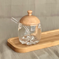 Azucarera de Acrilico Tapa de Madera - comprar online