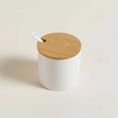 Azucarera Porcelana tapa madera