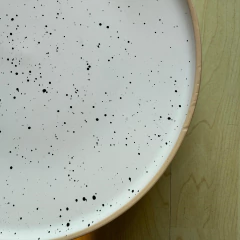 Set x 6 Platos Playos - Línea Granito Borde Natural - Trendy Corner