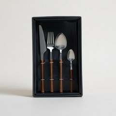 Juego de Cubiertos x 16 unidades Linea Wood - Trendy Corner