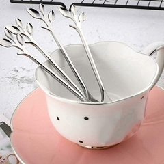 Set x 6 Cucharitas Leaves Plateadas - comprar online