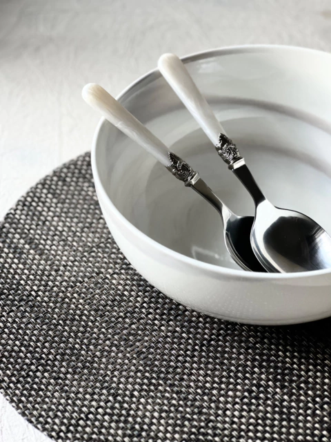 Cubiertos ensalada Sakura White