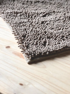 Alfombra de Baño Shaggy Gris Oscuro 40 x 60 cm en internet
