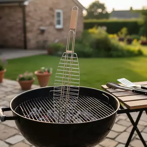 Parrilla para Pescado de Acero Con Mango - comprar online