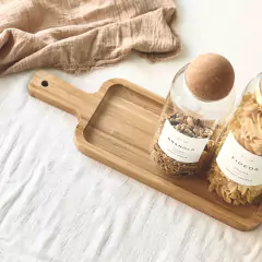 Bandeja de Bamboo con Asa. Ideal picadas - comprar online