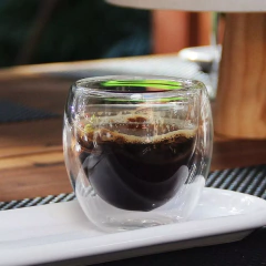 Taza Doble Vidrio sin Asa 150 ml