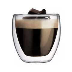 Taza Doble Vidrio sin Asa 150 ml - comprar online