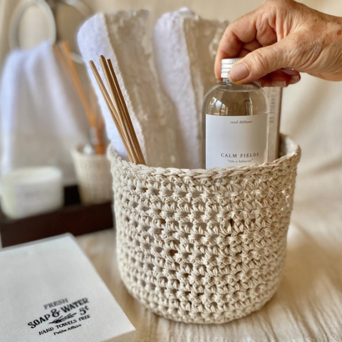 Canasto y Portamaceta Olivia