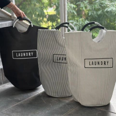 Canasto Ropa Laundry Negro - Trendy Corner