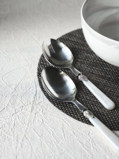 Cubiertos ensalada Sakura White - Trendy Corner