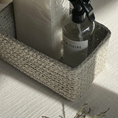 Canasto Organizador Olivia Crudo - comprar online