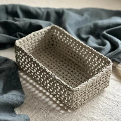 Servilletero Olivia Rectangular Cemento (incluye Servilletas) - Trendy Corner