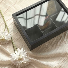Caja de Te - Organizador Saquitos - 6 Divisiones Negro - Trendy Corner