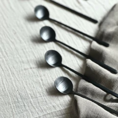 Set x 6 Cucharitas Largas Hygge Negro - Trendy Corner