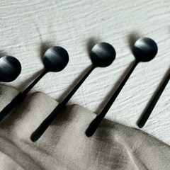 Set x 6 Cucharitas Largas Hygge Negro - tienda online