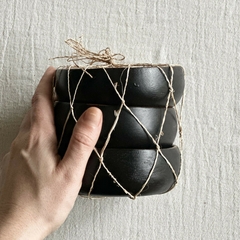 Imagen de Juego de 3 Copetineros Redondos Línea Acacia Black