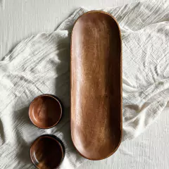 Bandeja Larga Acacia Black 43 cm