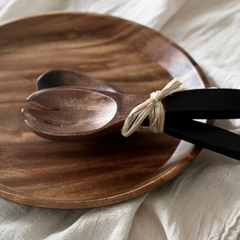 Cubiertos para Ensalada en Madera de Acacia Black