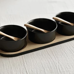 Set x 4 Copetineros Sahara Negro - tienda online