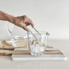 Hielera de Vidrio con Pinza de Acrilico