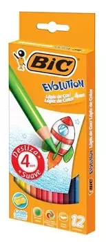 BIC Lapices de colores Evolution mina 4mm x12