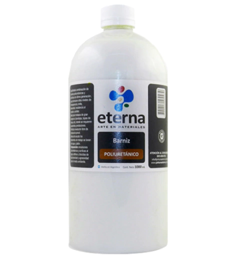 ETERNA Barniz Poliuretánico 1000 ml Para proteger madera, muebles y superficies de alto tránsito